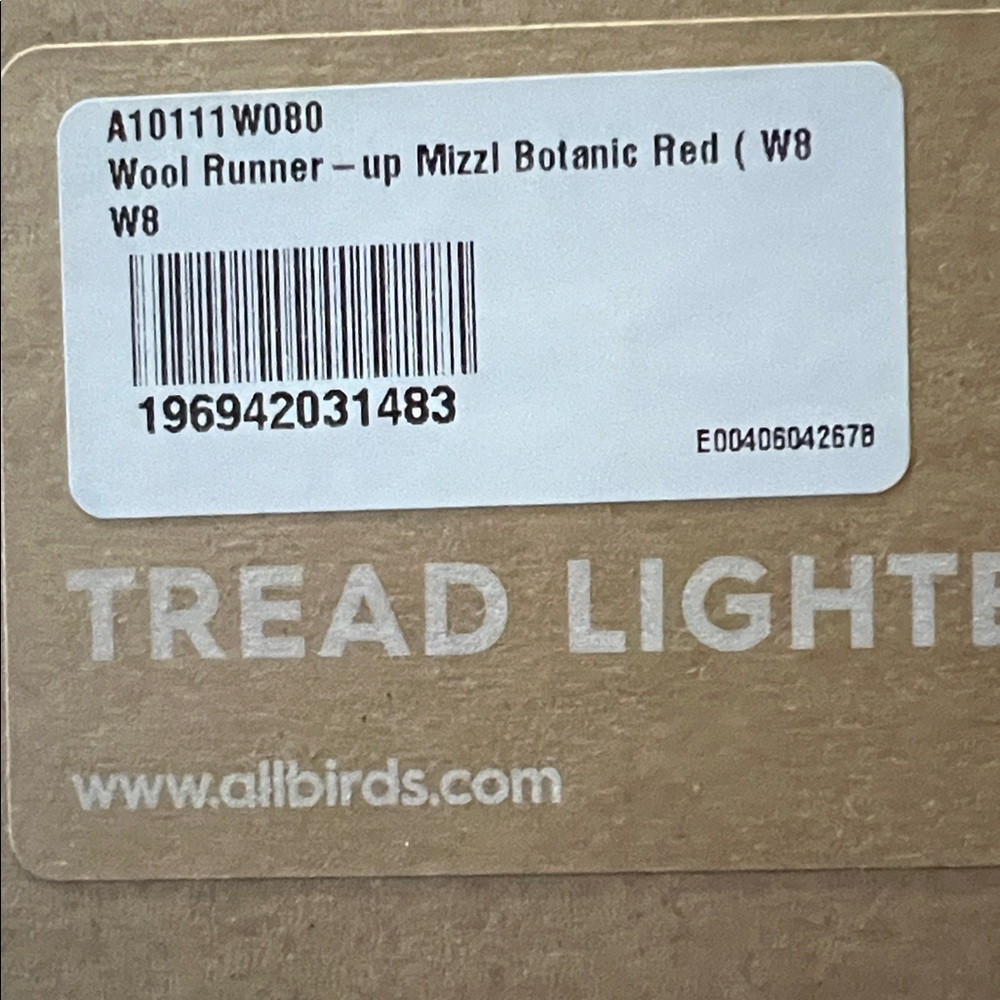 Brand New Allbirds Wool Runner-Up Mizzle in Botanic Red - Picture 2 of 9